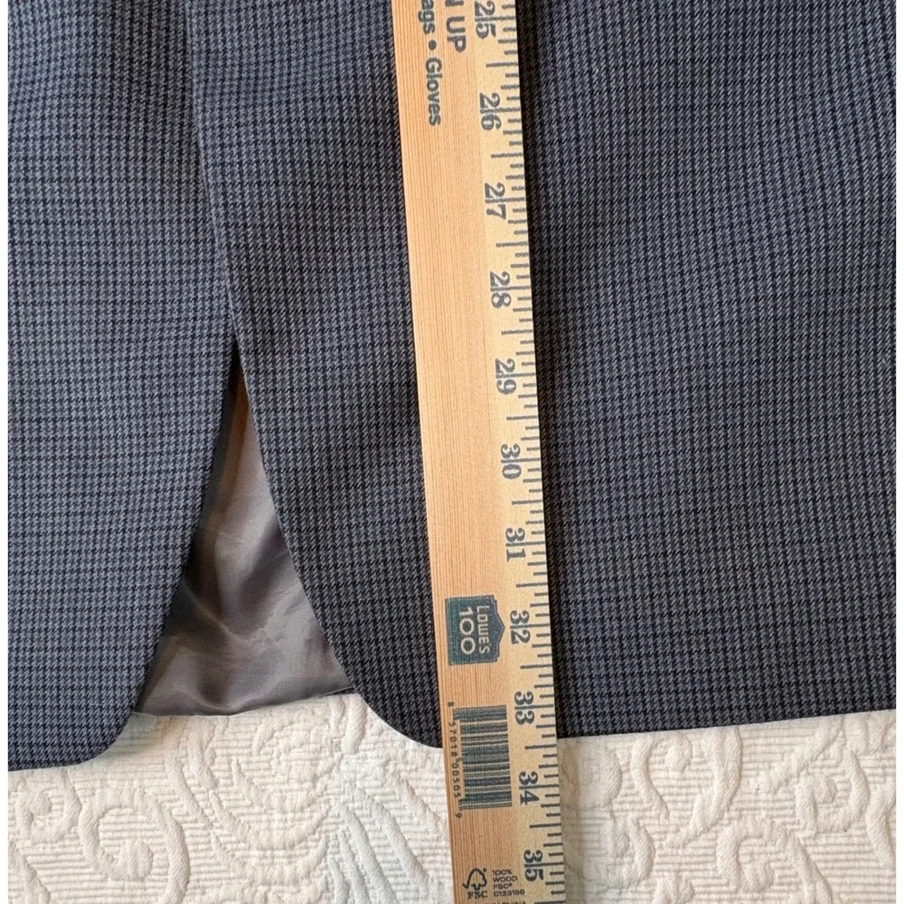 L‎ Ralph Lauren VTG Herringbone Tweed Wool Blk/white Blazer Sport Coat Men 44XL